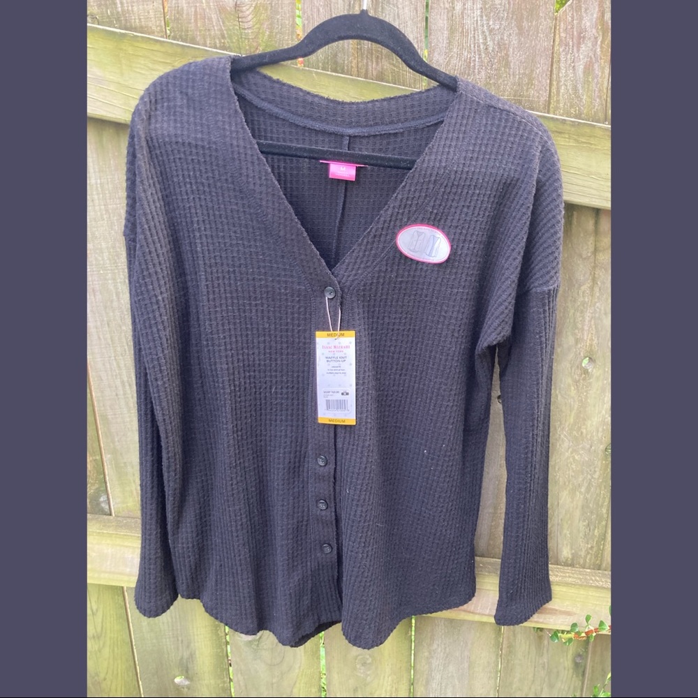 Isaac Mizrahi Women’s Black Cartigan Size M, NWT